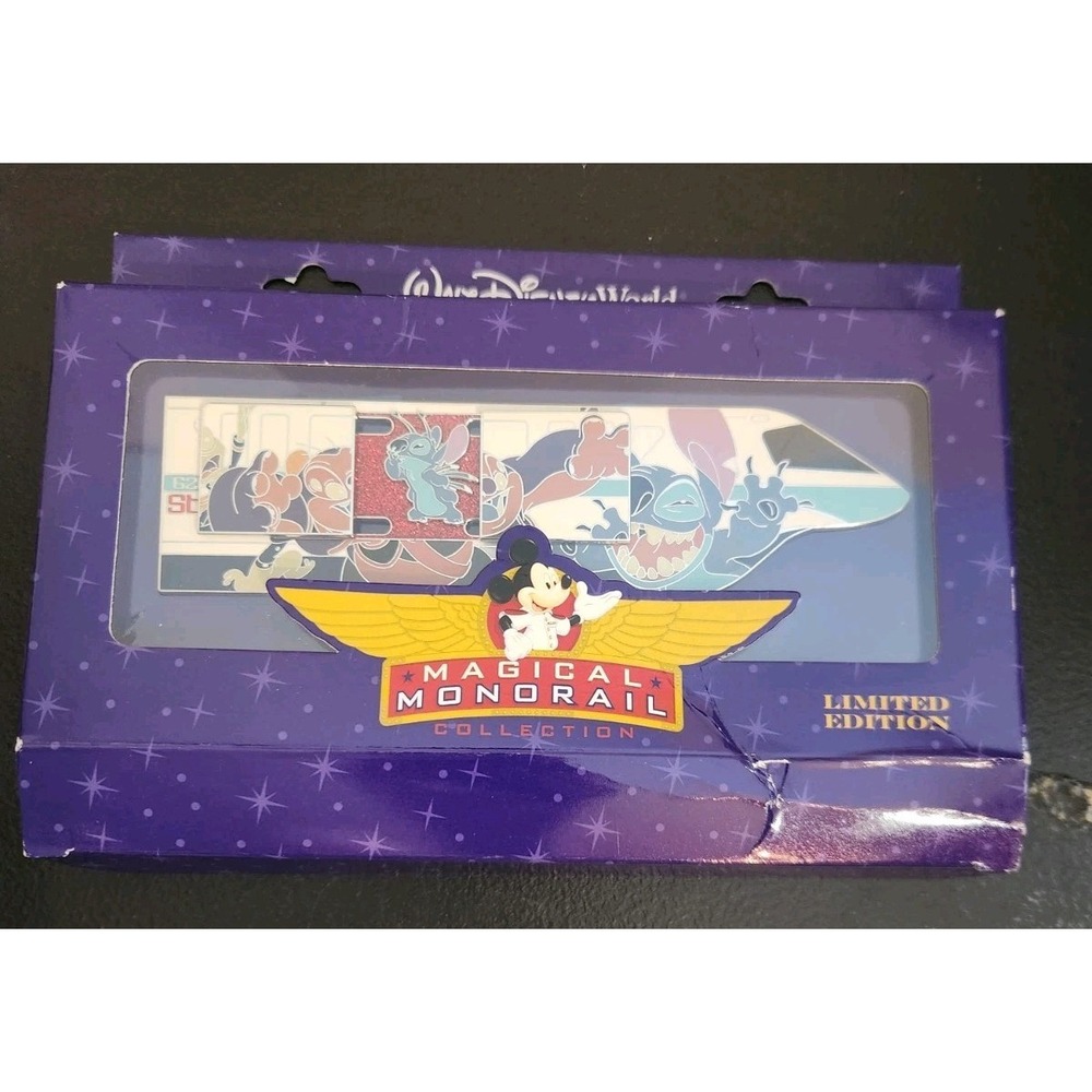 DISNEY WDW MAGICAL‎ MONORAIL COLLECTION Stitch JUMBO PIN IN BOX LE 750 2008 NEW - Picture 2 of 4